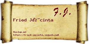 Fried Jácinta névjegykártya